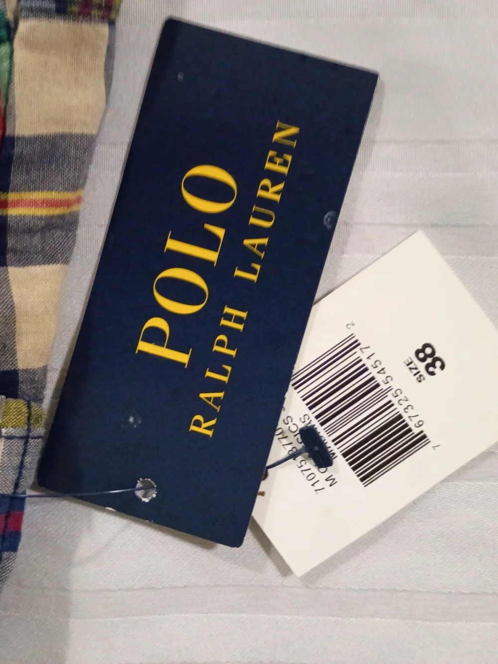 Polo Ralph Lauren Men's 38 Patchwork Madras Plaid Shorts 100% Cotton NWT